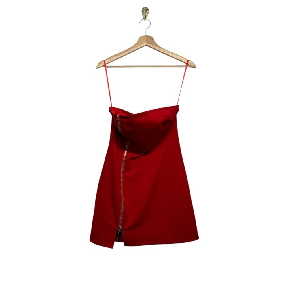 NWT REOLVE BY THE WAY. Melodie Strapless Zip Dress Red S - Picture 4 of 9